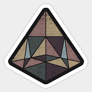 Abstract Geometry with Earth Tones Sticker